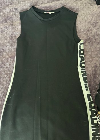 Siyah Yüksek Yakalı Kalem Elbise - Görsel 3