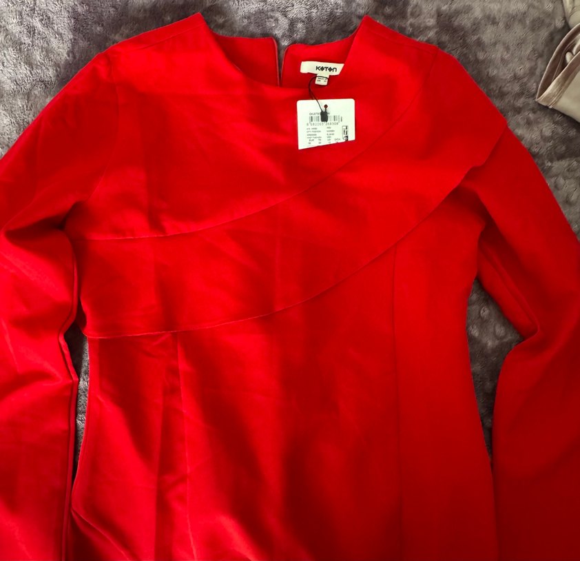 Koton Kırmızı Elbise - Görsel 4