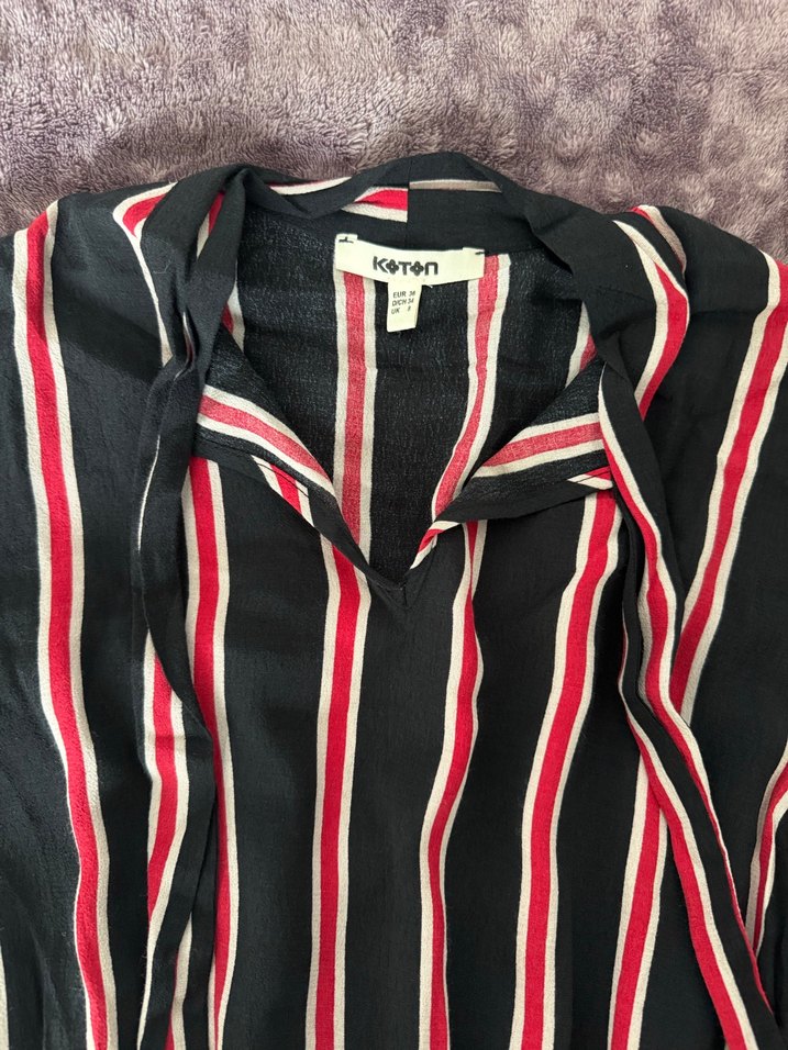 Çizgili Kadın Elbise - Görsel 3