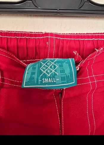 Kırmızı Erkek Kısa Bol Kesim Mayo Şort - Görsel 2