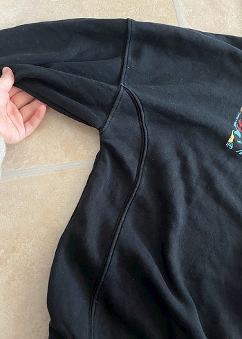 Marvel Baskılı Siyah Kapüşonlu Sweatshirt - Görsel 5