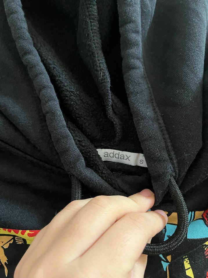 Marvel Baskılı Siyah Kapüşonlu Sweatshirt - Görsel 2