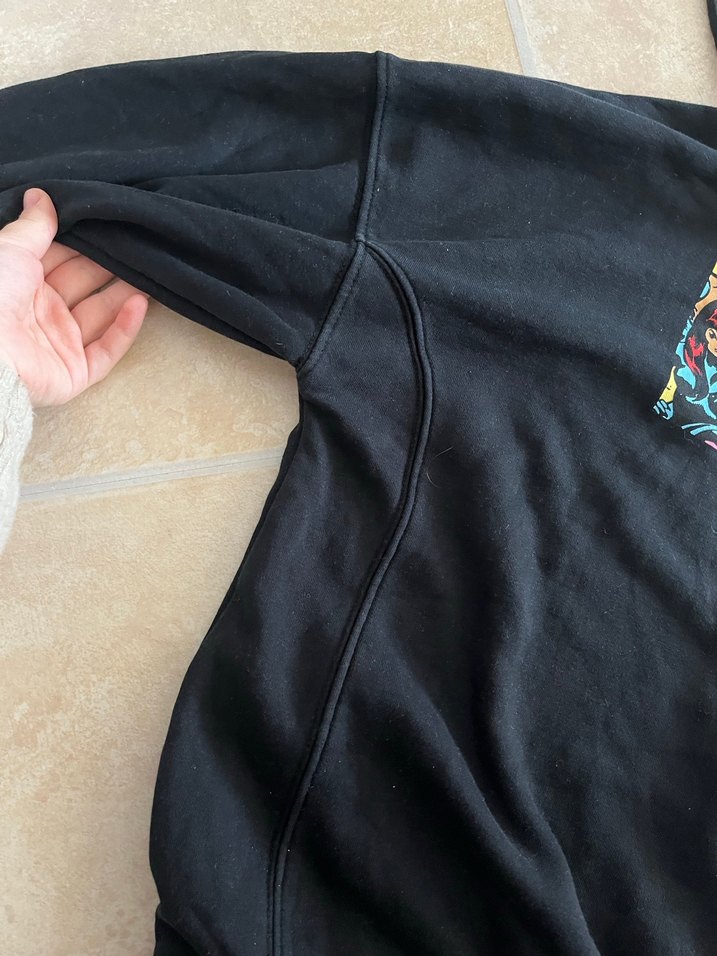 Marvel Baskılı Siyah Kapüşonlu Sweatshirt - Görsel 5