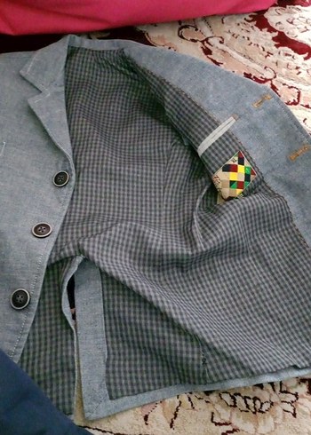 Erkek Çocuk Gri Düğmeli Ceket ve mont - Görsel 6