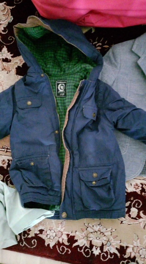 Erkek Çocuk Gri Düğmeli Ceket ve mont - Görsel 4