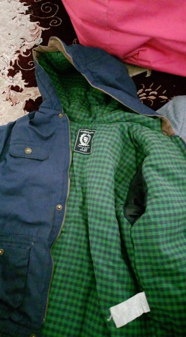 Erkek Çocuk Düğmeli Gri Kot Ceket ve mont - Görsel 2