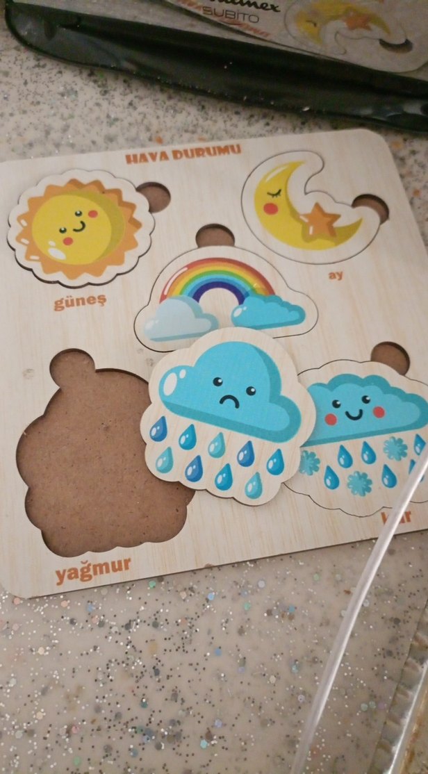 Ahşap Hava Durumu Eğitici Oyuncak - Görsel 2
