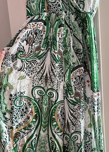 Yeşil Desenli Bohem tulum - Görsel 3