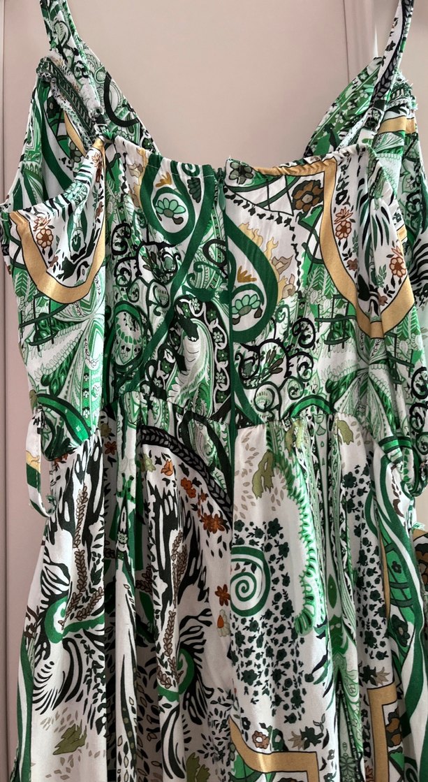 Yeşil Desenli Bohem tulum - Görsel 4