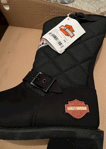 Siyah Kadın Biker Botları, Tokalı - Görsel 2