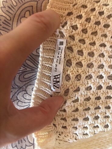 m Beden Zara krem elbise