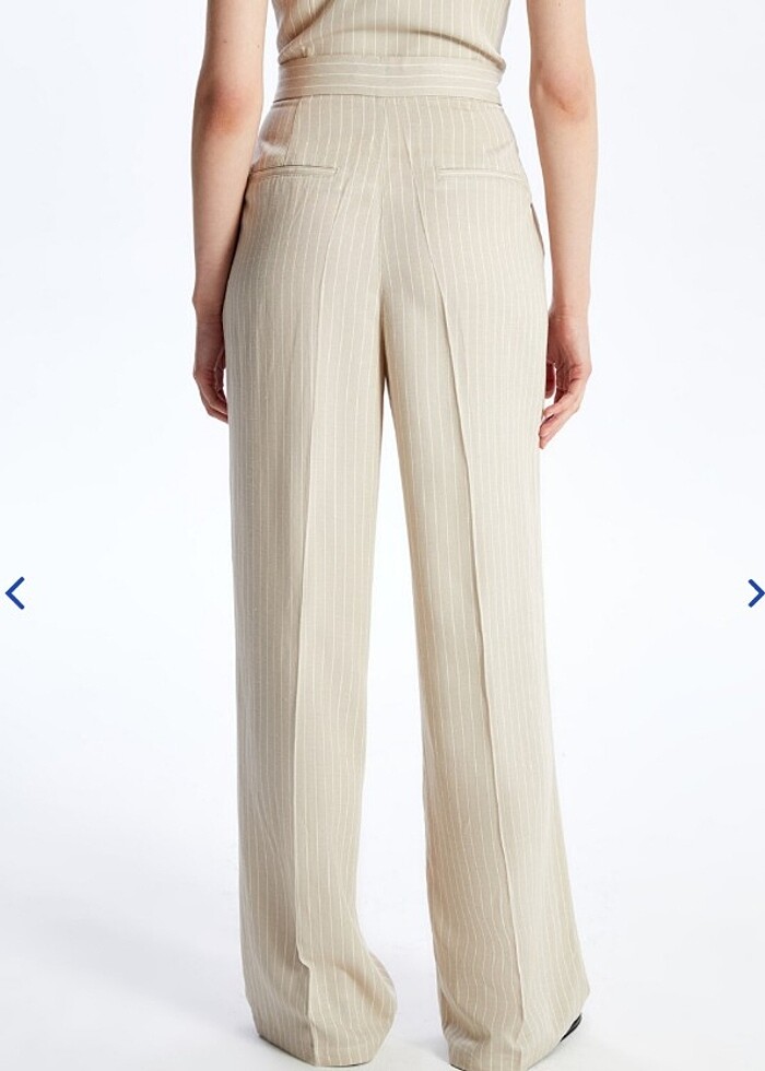 Bej Çizgili Pantolon  - Görsel 2