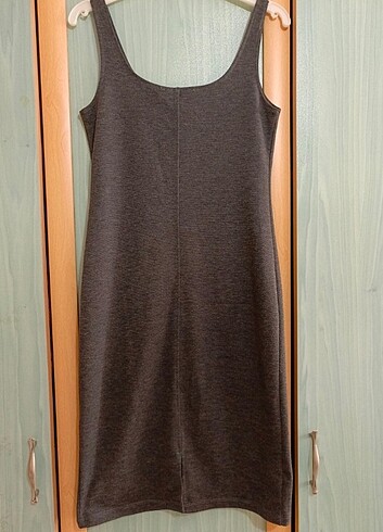 Füme Askılı Kısa Elbise  - Görsel 2