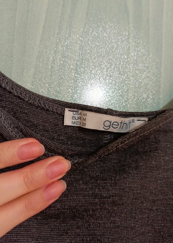 Füme Askılı Kısa Elbise  - Görsel 3