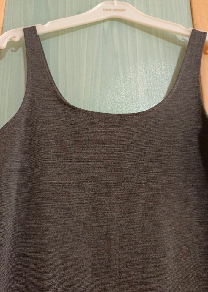 Füme Askılı Kısa Elbise  - Görsel 4