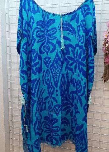 Püsküllü Bohem Kısa Kollu Kadın Tunik - Görsel 4