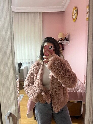 pembe peluş kürk