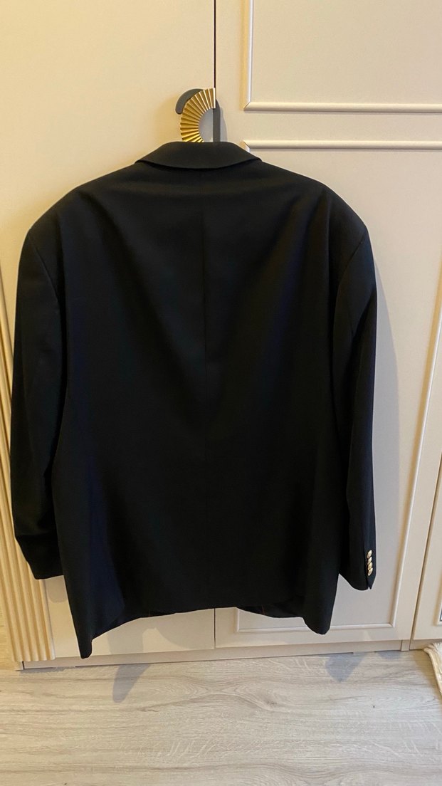 Düğmeli Erkek Klasik siyah Ceket - Görsel 3