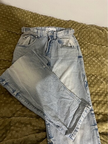 38 Beden mavi Renk Pantolon baggy jean