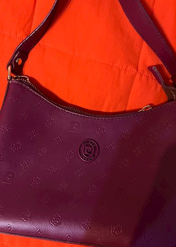 Pierre Cardin Bordo Deri Tokalı Kadın Çanta