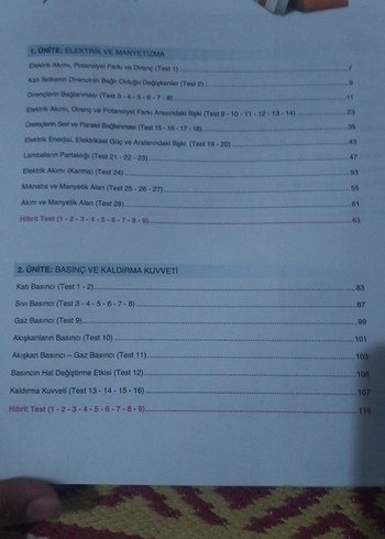 10. Sınıf Fizik Soru Bankası Fen Liseleri İçin - Görsel 2