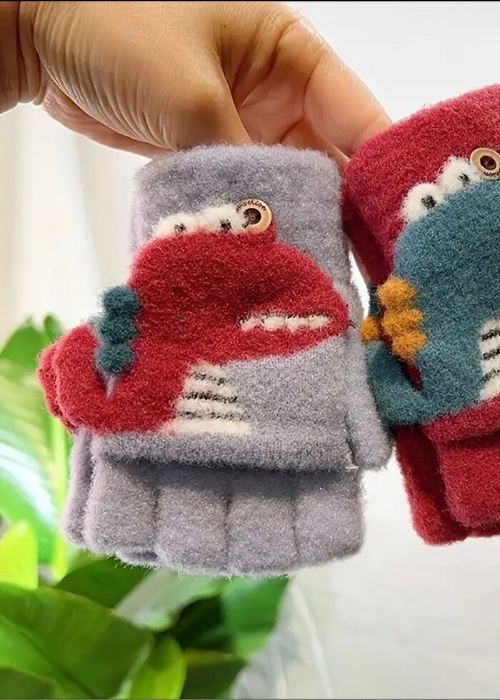 Erkek çocuk dinozorlu eldiven - Görsel 2