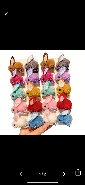 Tavşanlı peluş toka