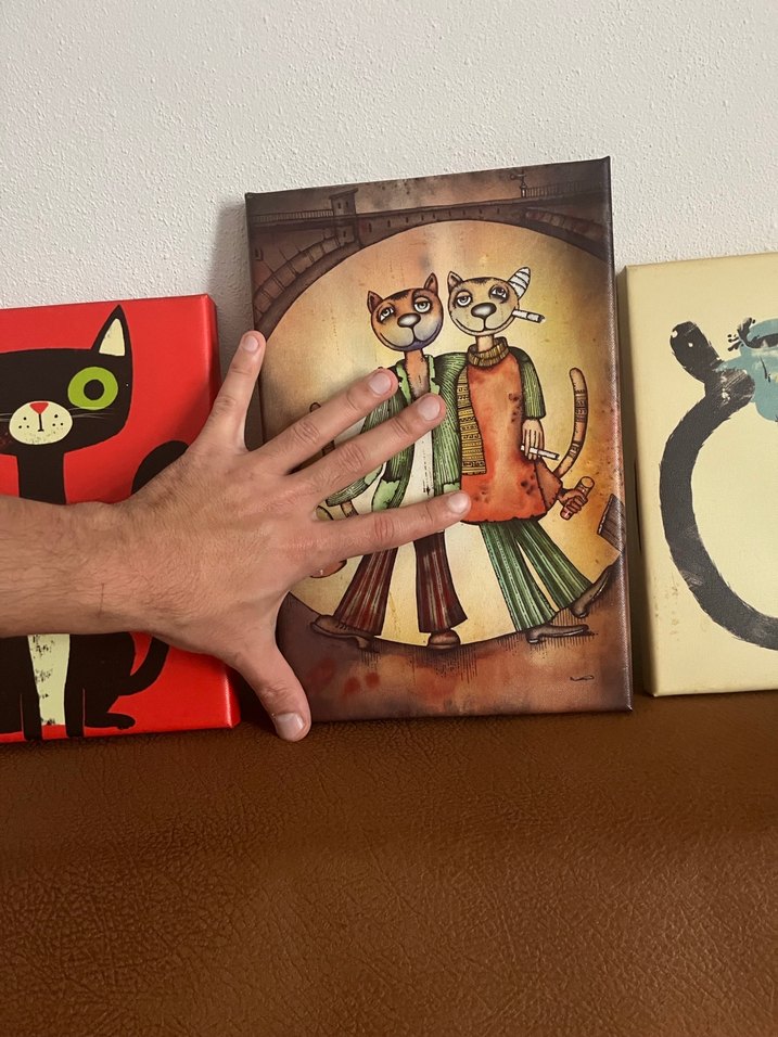 Kedi Temalı Dekoratif Tablo Seti - Görsel 3