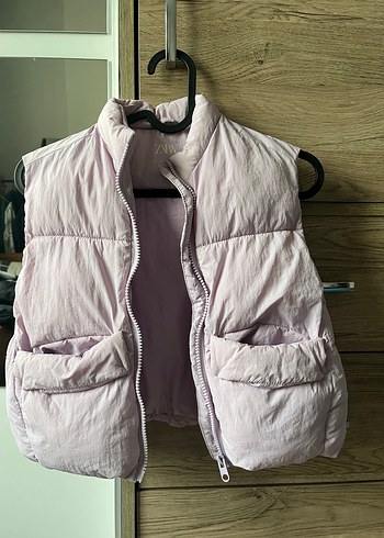 Zara kids Kız Çocuk Lila Fermuarlı Yelek - Görsel 2
