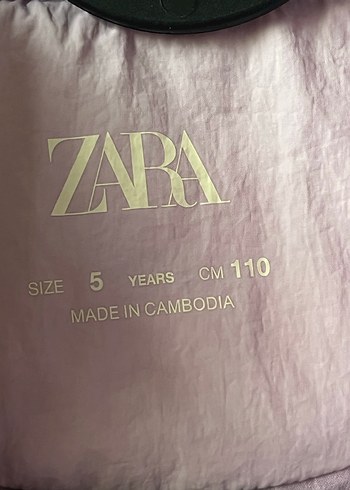 Zara kids Kız Çocuk Lila Fermuarlı Yelek - Görsel 4