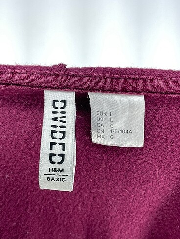 l Beden bordo Renk H&M Sweatshirt %70 İndirimli.