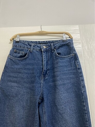 s Beden mavi Renk Yüksek bel mom jean