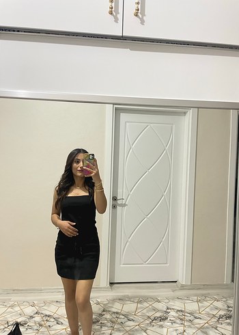 Trendyol & Milla Siyah Straplez Mini Elbise