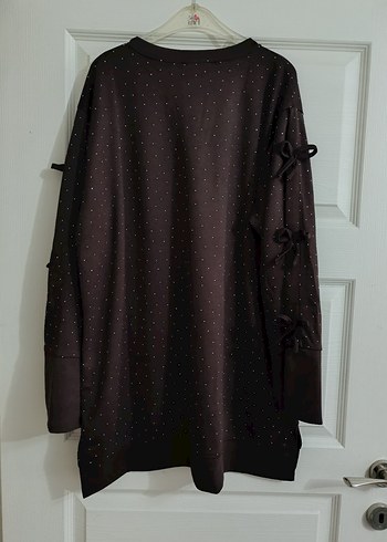 Destina Oysho Kumaş Kahverengi Uzun Kollu Tunik - Görsel 2