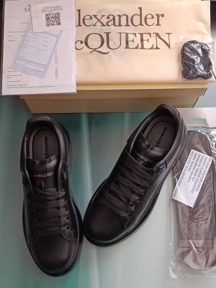 Alexander McQueen Siyah Erkek Sneaker - Görsel 3