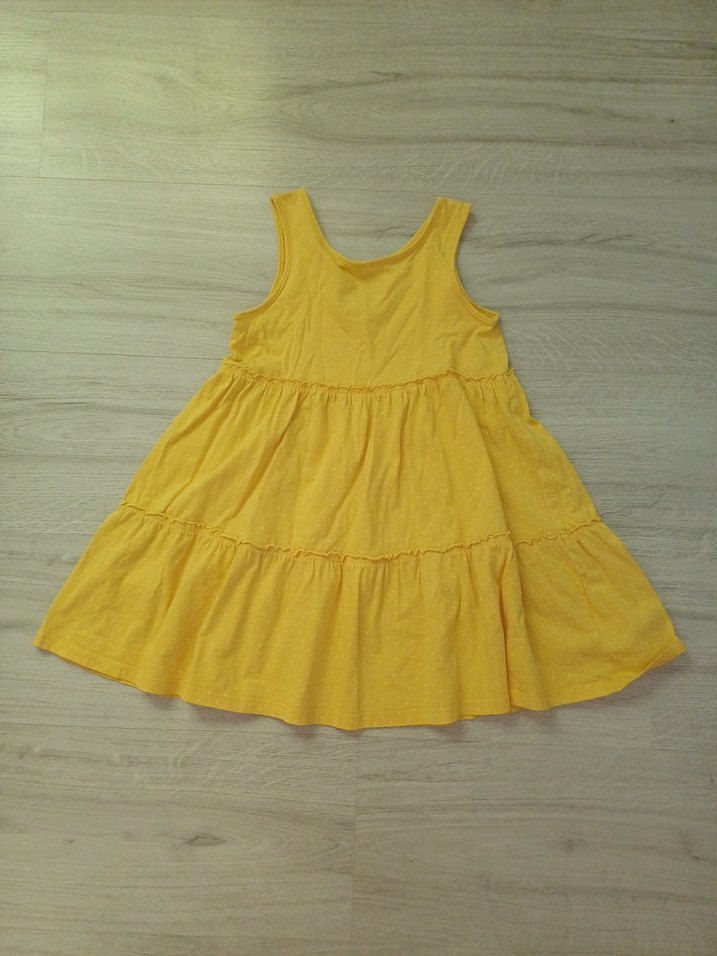 Kız Çocuk Sarı Kolsuz  Elbise - Görsel 3