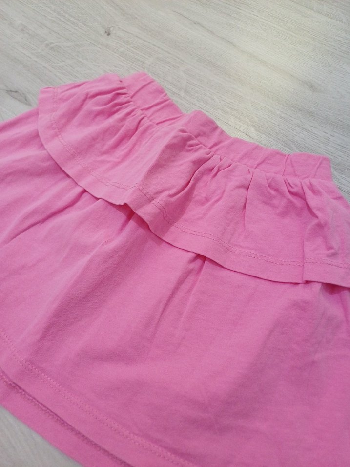 Kız Çocuk Pembe Volanlı Etek - Görsel 2