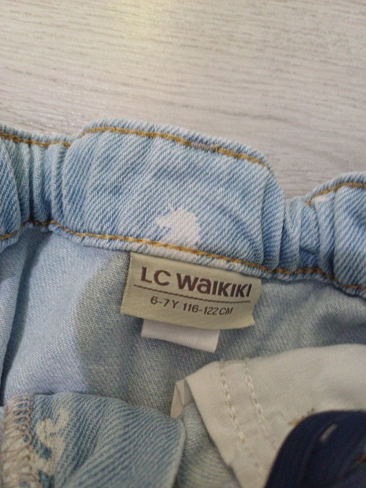 Kız Çocuk Mavi Denim Fırfırlı Etek - Görsel 4