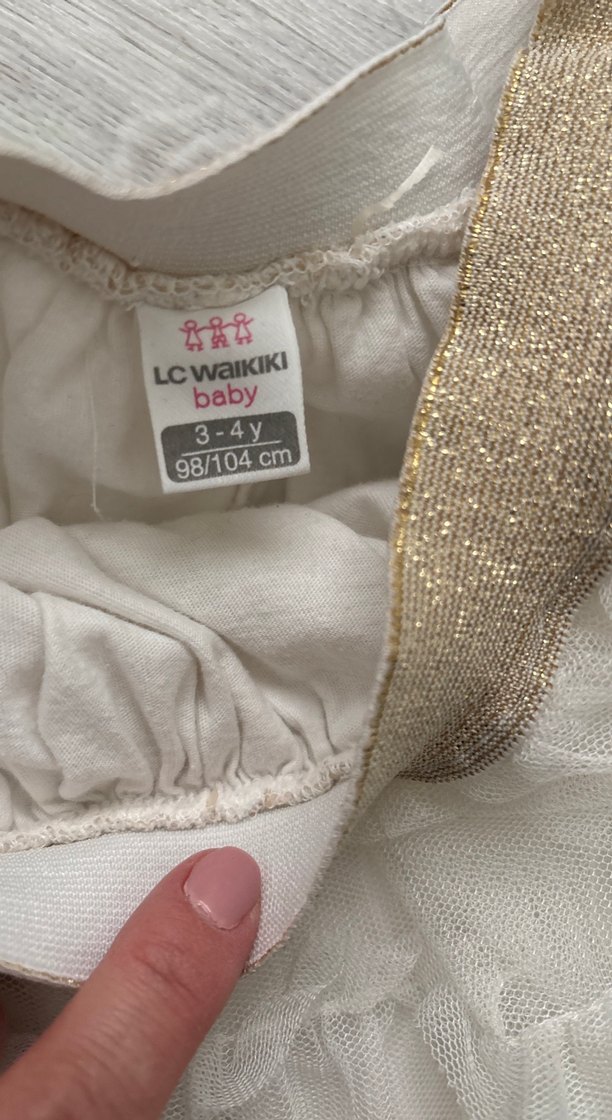 Kız Çocuk Beyaz Fırfırlı Etek - Görsel 3