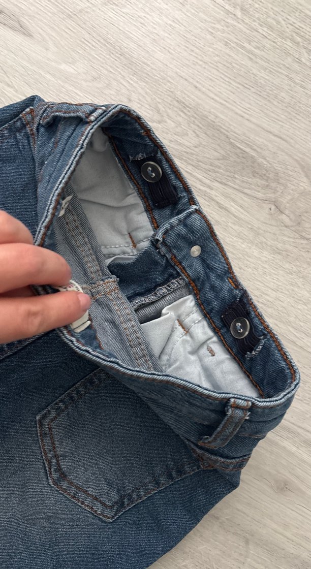 Koyu Mavi Kız Denim Mini Etek - Görsel 3