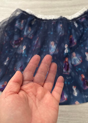 Kız Çocuk Mavi Tül Detaylı Etek - Görsel 3