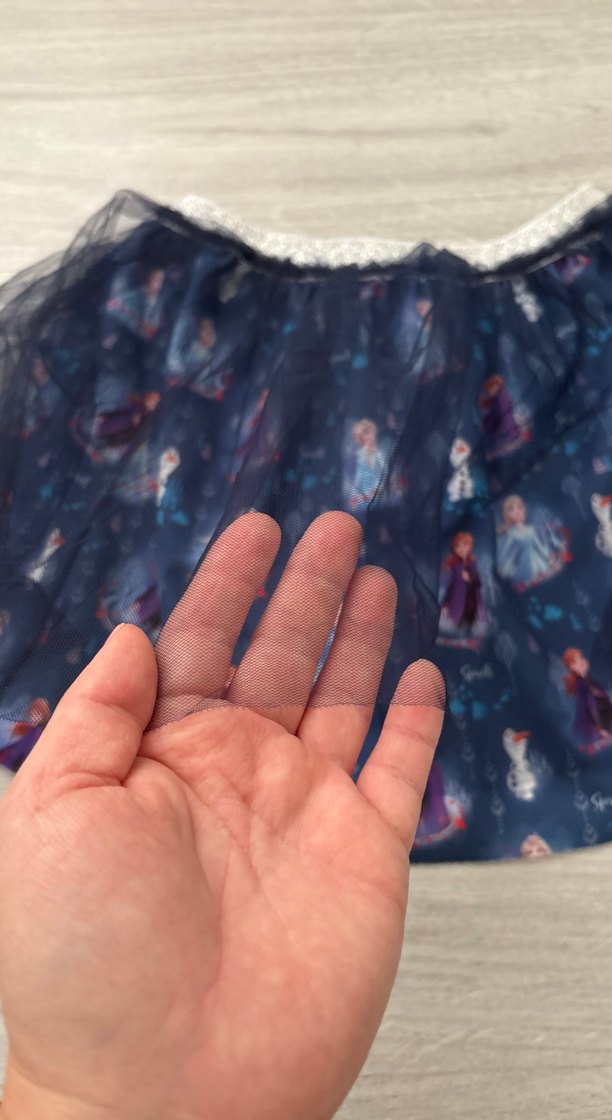 Kız Çocuk Mavi Tül Detaylı Etek - Görsel 3