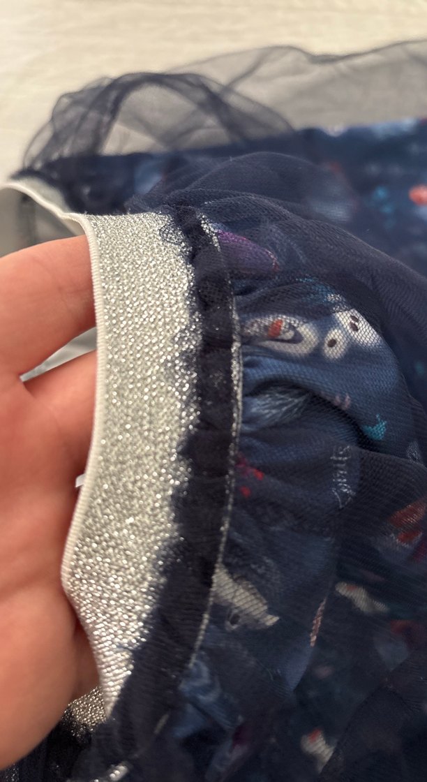 Kız Çocuk Mavi Tül Detaylı Etek - Görsel 4