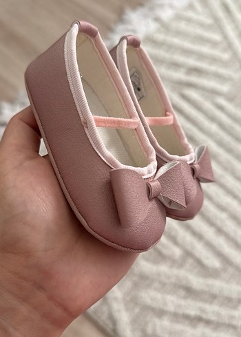 Pembe Fiyonklu Kız Çocuk Babet Ayakkabı - Görsel 2