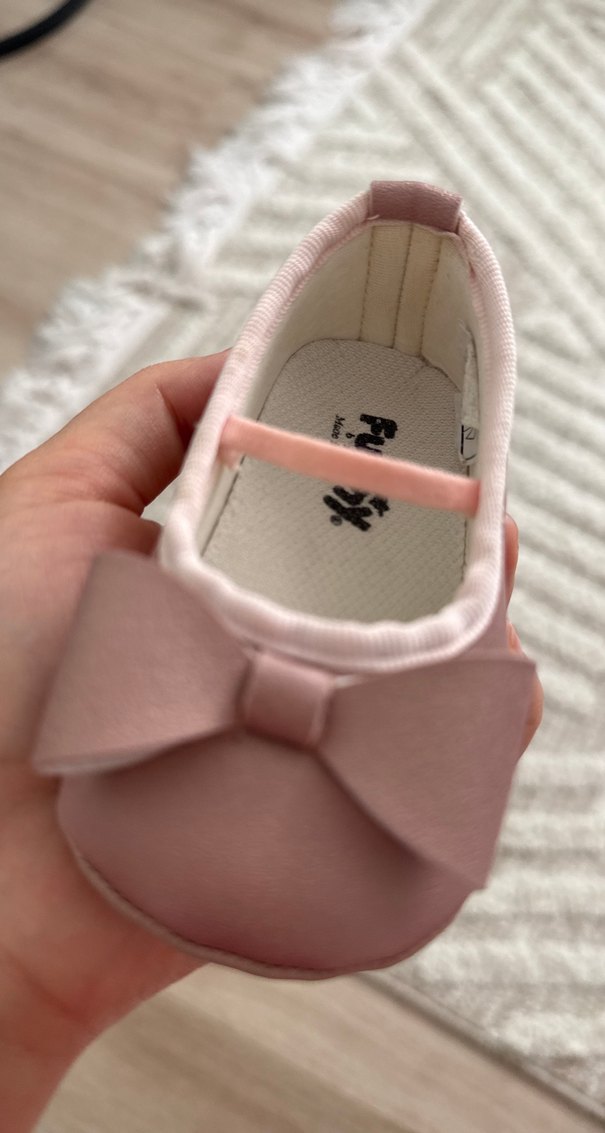 Pembe Fiyonklu Kız Çocuk Babet Ayakkabı - Görsel 4