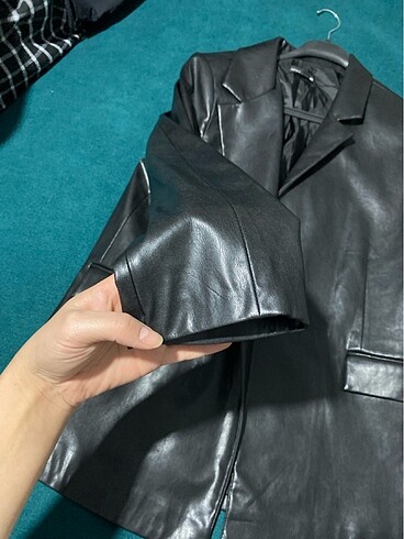 40 Beden Deri blazer ceket