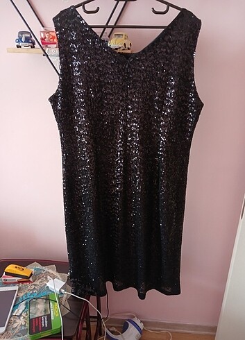 Abiye siyah  44 46  beden uyumlu etiketli yeni hiç giyilmedi - Görsel 4