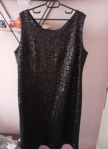 Abiye siyah  44 46  beden uyumlu etiketli yeni hiç giyilmedi - Görsel 7