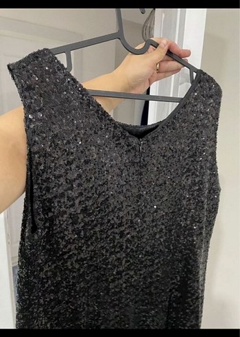 Abiye siyah  44 46  beden uyumlu etiketli yeni hiç giyilmedi - Görsel 2