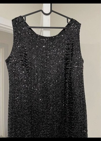 Abiye siyah  44 46  beden uyumlu etiketli yeni hiç giyilmedi - Görsel 3